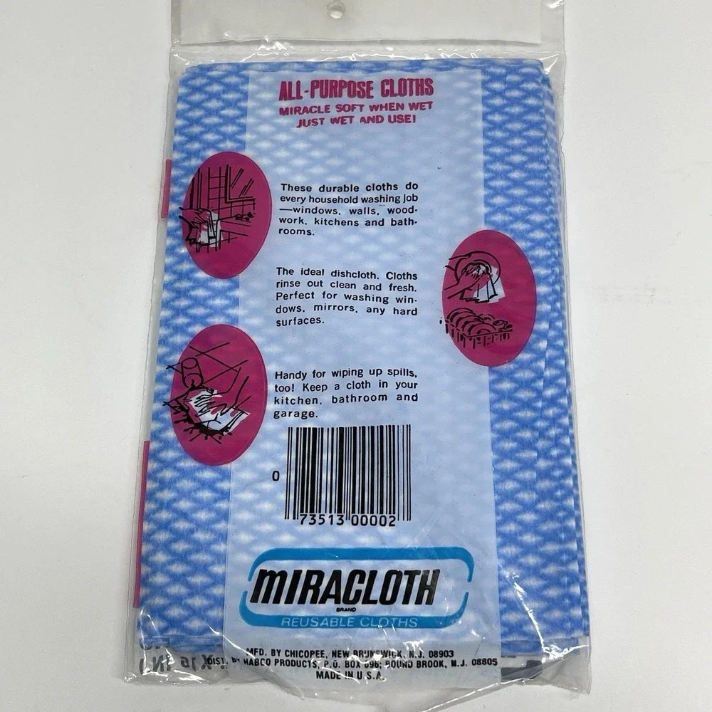 Miracloth‎ Reusable Cloths Dottie Dust & All Purpose Vintage Made In USA New Set